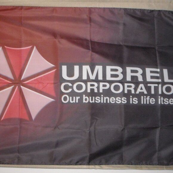 Resident Evil Umbrella Corporation 3'x5' Flag Banner 1 Zombies Biohazard STARS - Picture 2 of 2